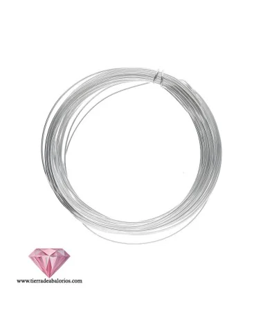 Hilo de Alpaca 0,4mm Plateado (20 metros)