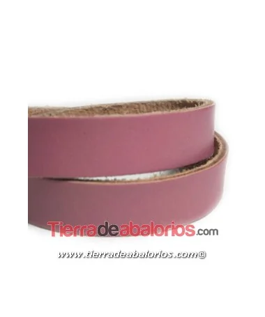 Banda de Cuero 13x2,5mm, Rosa Palo (metro) Banda de Cuero 13x2,5mm, Rosa Palo (metro)