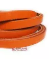 Banda de Cuero 6x2,5mm, Naranja (metro)