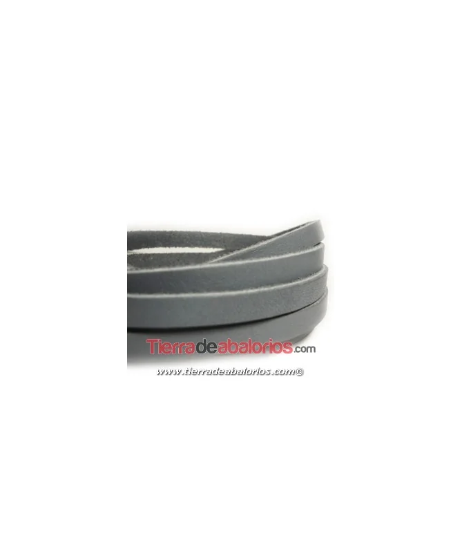Banda de Cuero 6x2,5mm, Gris (metro)