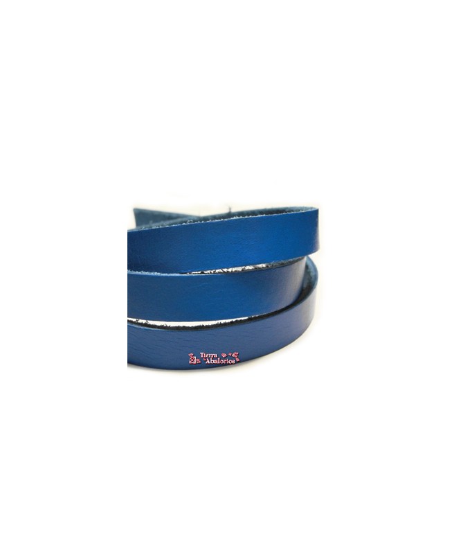 Banda de Cuero 30x2,5mm, Azul (metro)