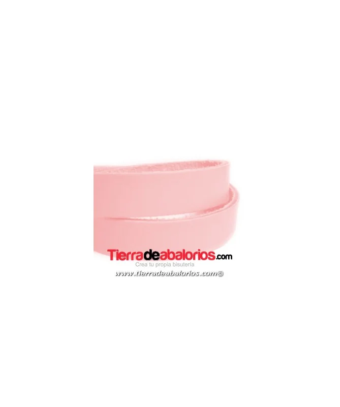 Banda de Cuero 6x2,5mm, Rosa Bebé (metro)
