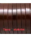 Cuero Plano Vaquetilla 13x2mm, Crispalino Marrón Chesnut