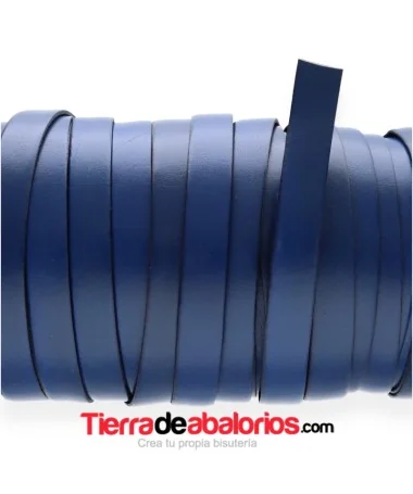 Cuero Plano Vaquetilla 13x2mm, Azulón
