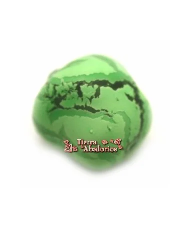 Bola Irregular13x12mm Agujero 0,8mm, Verde