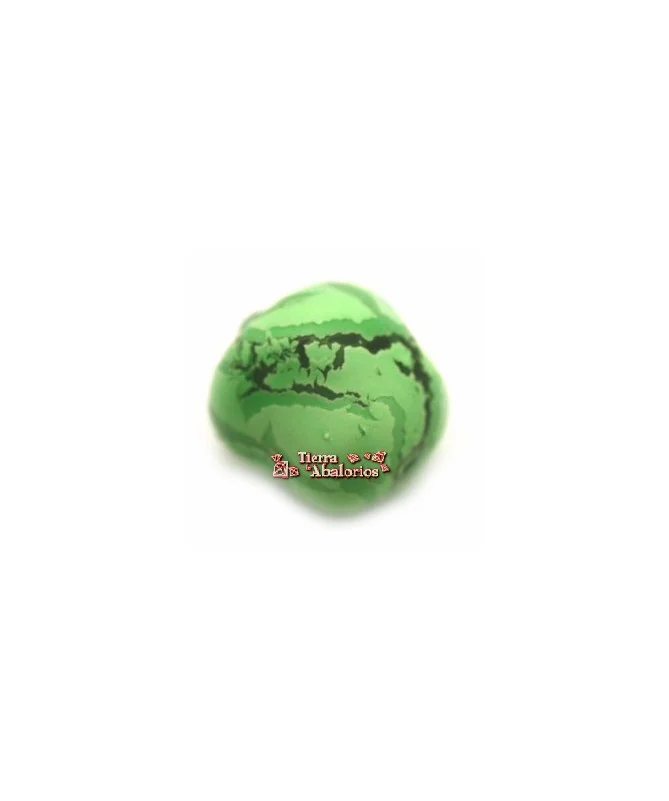 Bola Irregular13x12mm Agujero 0,8mm, Verde