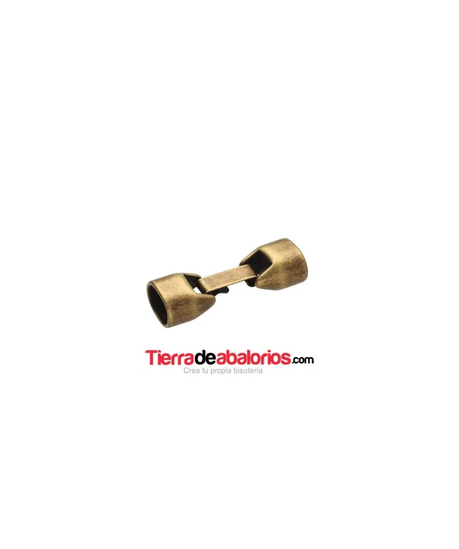 Cierre con Trabilla para Regaliz Agujero 10x6mm, Oro Viejo