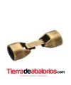 Cierre con Trabilla para Regaliz Agujero 10x6mm, Oro Viejo