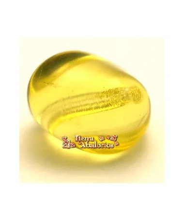 Cuenta Barroca Irregular 12x8mm Agujero 1,2mm, Amarilla