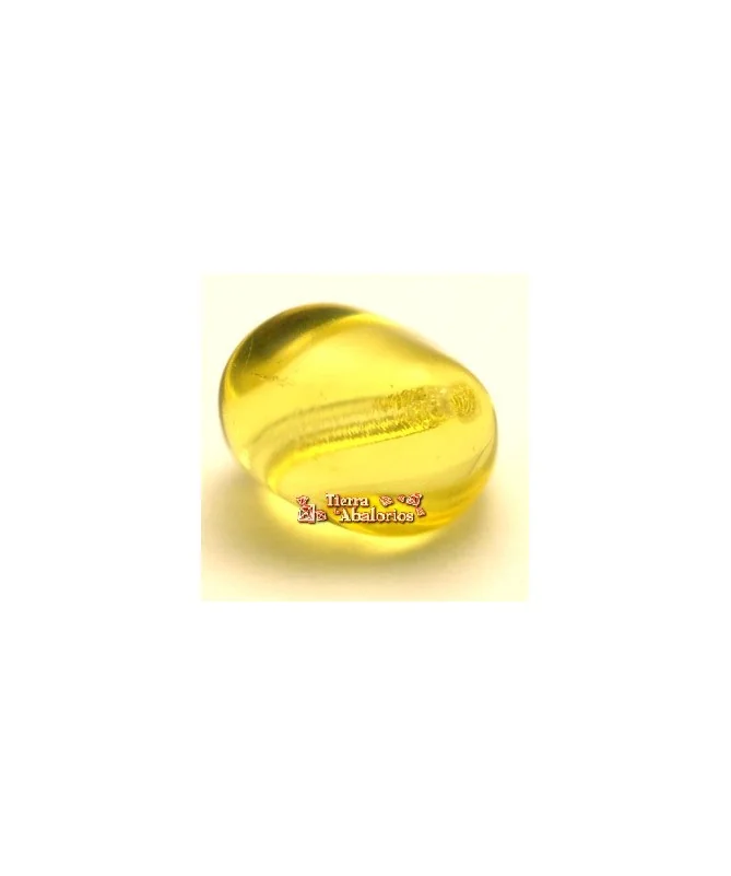 Cuenta Barroca Irregular 12x8mm Agujero 1,2mm, Amarilla