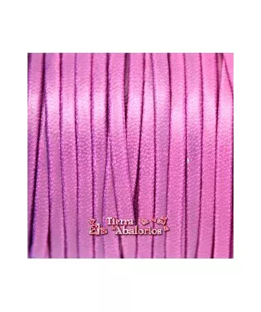 Tira de Cuero Doblada 3mm, Morada Tira de Cuero Doblada 3mm, Morada