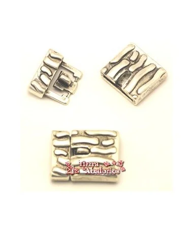 Cierre con Trabilla 30x22mm Agujero 20x3mm, Plateado