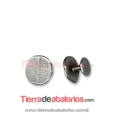 Cierre Botón 18x20mm, Plateado Cierre Botón 18x20mm, Plateado