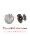 Cierre Botón 18x20mm, Plateado