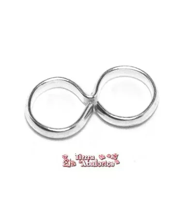 Anilla Doble Abierta 13x7mm, Plata de Ley Anilla Doble Abierta 13x7mm, Plata de Ley