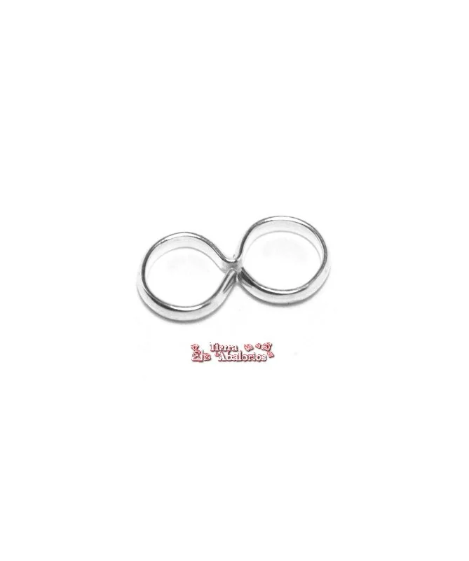 Anilla Doble Abierta 13x7mm, Plata de Ley