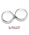 Anilla Doble Abierta 13x7mm, Plata de Ley