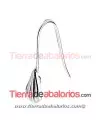 Pendiente con Adorno y Anilla Escondida 21x12mm Plata de Ley