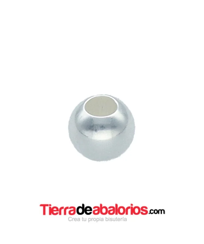 Bola 4mm Agujero 1,8mm, Plata de Ley