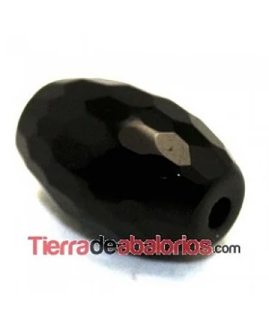 Onix Barril Facetado 12x8mm Agujero 1mm