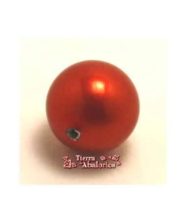 Resina Bola 16mm Agujero 1mm, Teja Metalizado