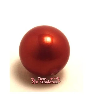 Resina Bola 16mm Agujero 1mm, Rosa Palo Metalizado