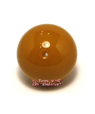 Resina Bola 20mm Agujero 2mm, Mostaza Resina Bola 20mm Agujero 2mm, Mostaza