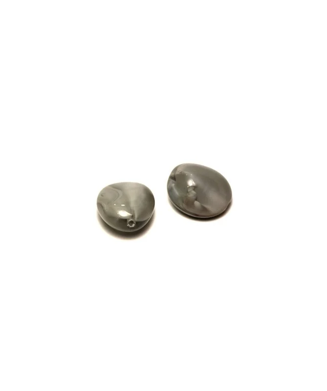 Tumble 25x20mm Agujero 1,7mm Gris