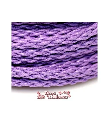 Cordon de Algodón Trenzado 5mm - Lila Cordon de Algodón Trenzado 5mm - Lila