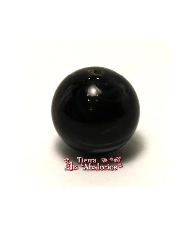 Resina Bola 12mm Agujero 1,5mm Negro