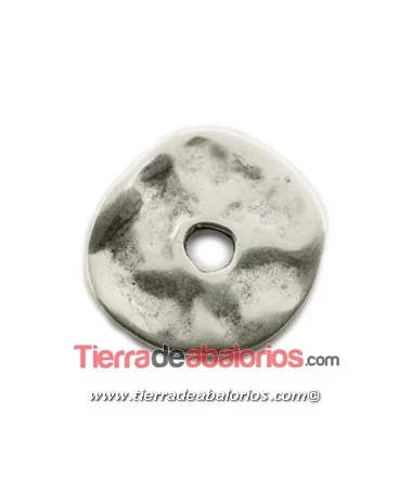 Donut 30mm, Agujero Central 6mm Plateado Donut 30mm, Agujero Central 6mm Plateado
