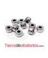 Tubo 6x4mm Agujero 3mm, Plateado