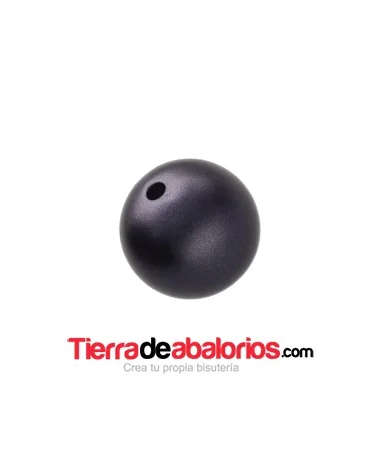 Resina Bola 18mm Agujero 2mm, Morado Osc. Matizado