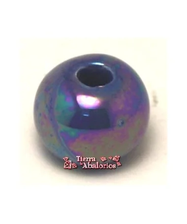 Cerámica Bola 12mm Agujero 3,5mm Azul Violeta