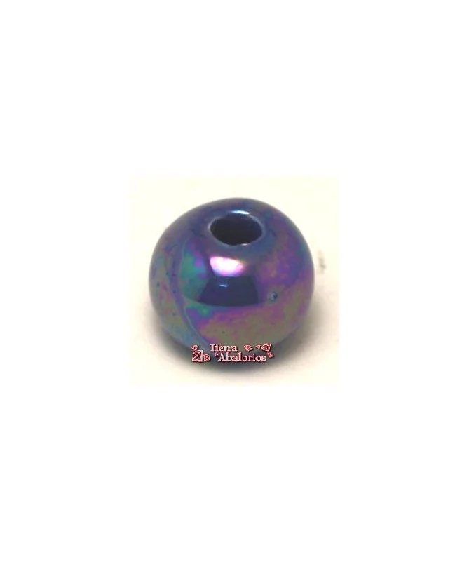 Cerámica Bola 12mm Agujero 3,5mm Azul Violeta