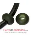Murano Rondel 22mm Agujero 10mm, Gris Opalino Mate | Tierra de Abalorios