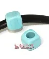 Cubo Murano 22mm Agujero 10mm, Turquesa Mate