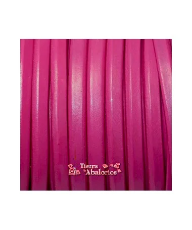 Cuero Regaliz 10x6mm - Fucsia (20cm)