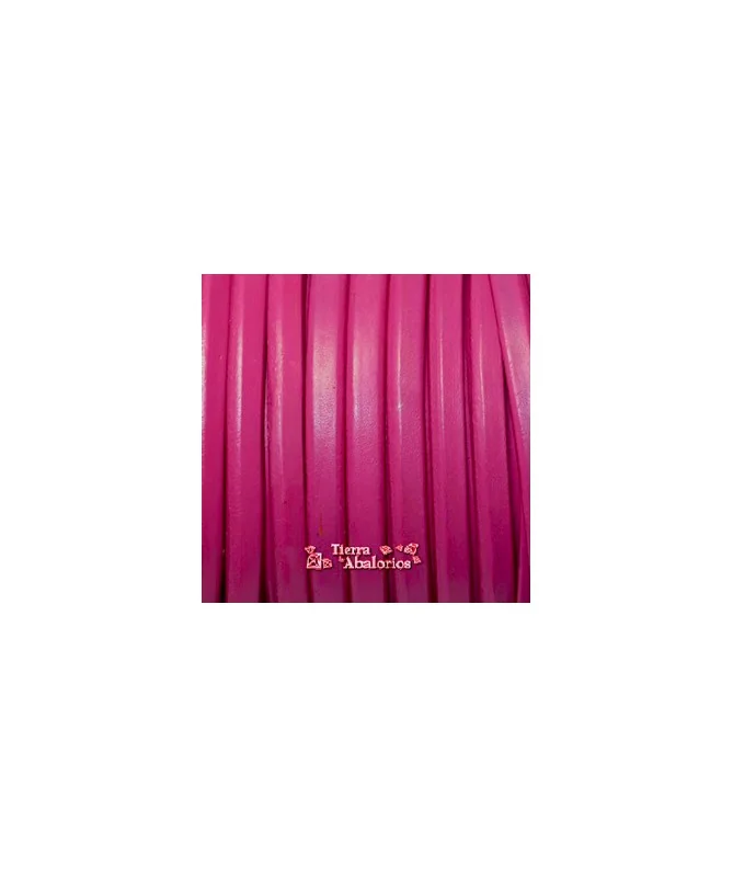 Cuero Regaliz 10x6mm - Fucsia (20cm)