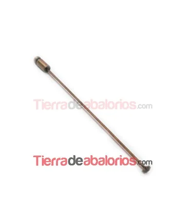 Agujón Alfiler 81mm con Tope Flor, Cobre Agujón Alfiler 81mm con Tope Flor, Cobre