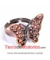 Anillo Ajustable Mariposa 13x17mm, Cobre