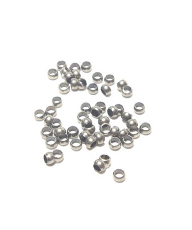 Chafa 3mm Agujero 2mm - Plata Vieja (100 uds)