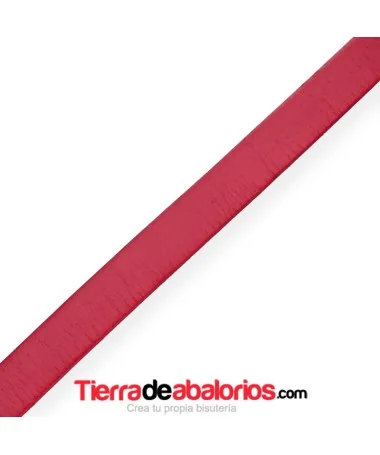 Cuero Plano Vaquetilla 13x2mm, Crispalino Fucsia