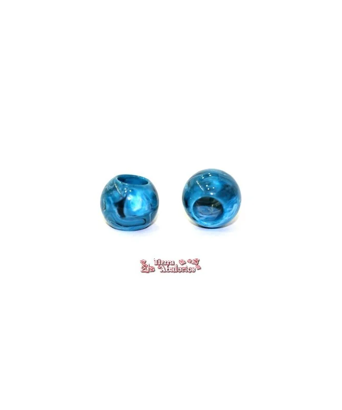 Resina Bola 20mm Agujero 10mm Turquesa Resina Bola 20mm Agujero 10mm Turquesa