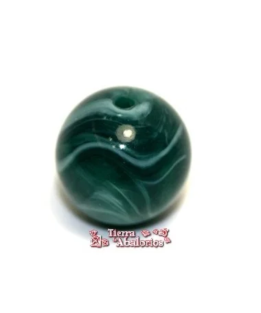 Resina Bola 20mm Agujero 1,5mm Verde Malaquita Resina Bola 20mm Agujero 1,5mm Verde Malaquita