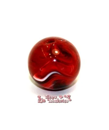 Resina Bola 20mm Agujero 1,5mm Rojo Coral