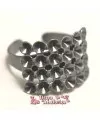 Anillo Ajustable Cruvado 22x19mm para Chatones, Plata vieja