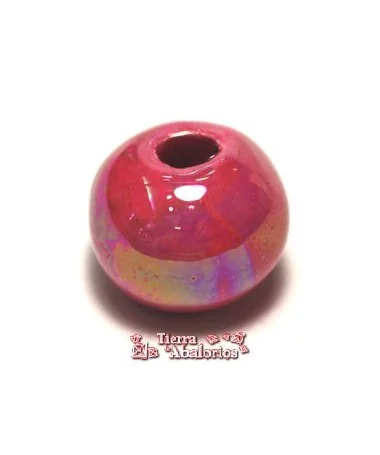 Ceramica Bola 12mm Agujero 3mm Fucsia Oscuro Ceramica Bola 12mm Agujero 3mm Fucsia Oscuro