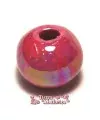 Ceramica Bola 12mm Agujero 3mm Fucsia Oscuro