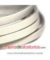 Banda de Cuero 6x2,5mm, Blanco (metro)